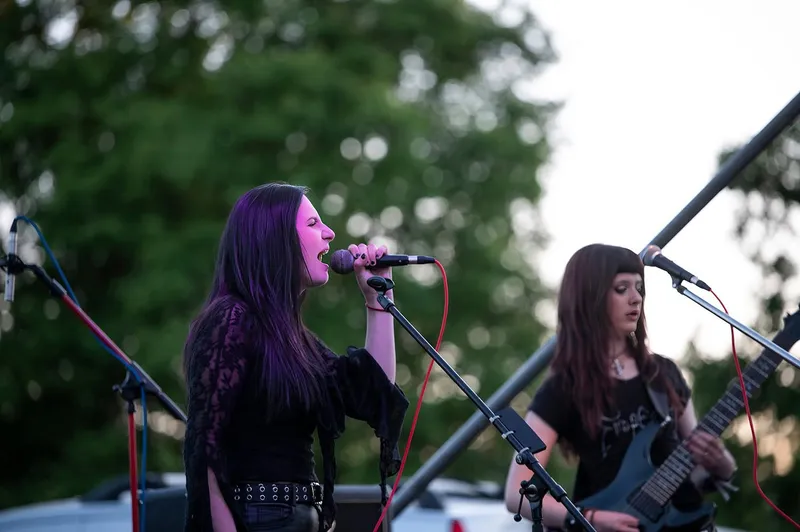 Guitar and vocals up front