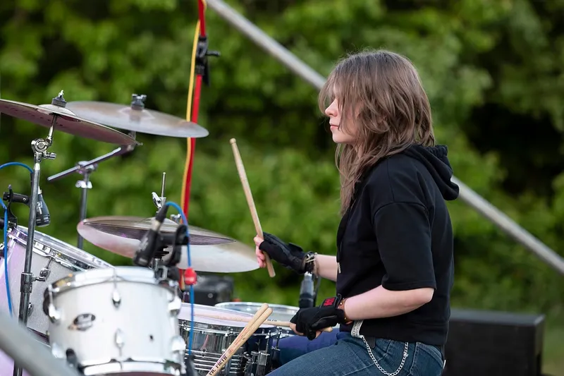 Drums under the open sky